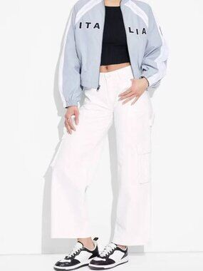 wild fable White Wide Leg Cargo Jeans